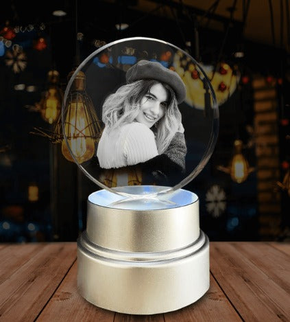 Esfera de CRISTAL 3D Personalizada con tu foto - Regalos con Alma