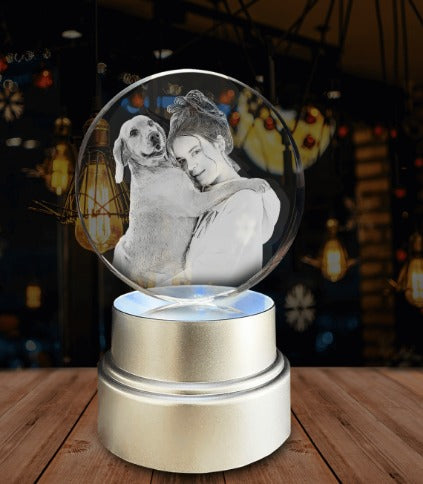 Esfera de CRISTAL 3D Personalizada con tu foto - Regalos con Alma