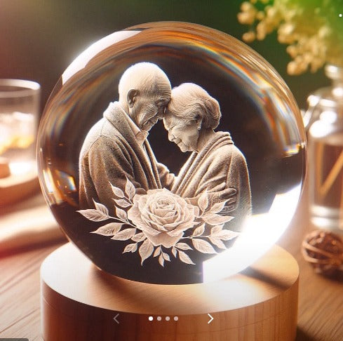 Esfera de CRISTAL 3D Personalizada con tu foto - Regalos con Alma